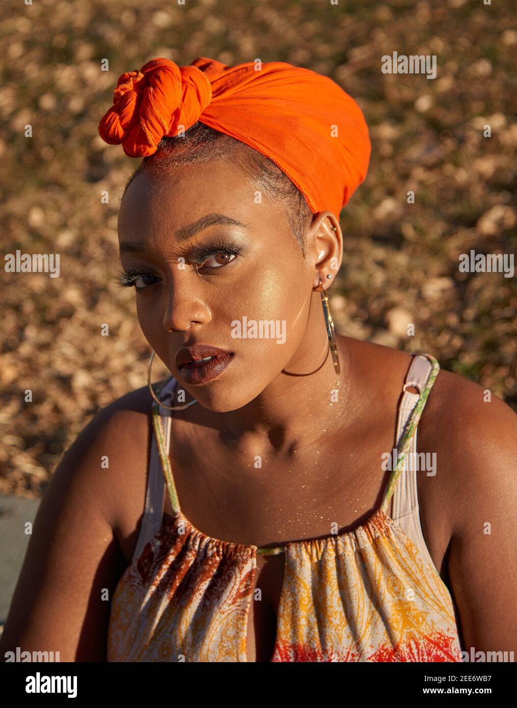 Montanier Thrasher Robinson, African American woman in park wearing  traditional clothing with red scarf. in Morningside Park, Albuquerque, New  Mexico Stock Photo - Alamy