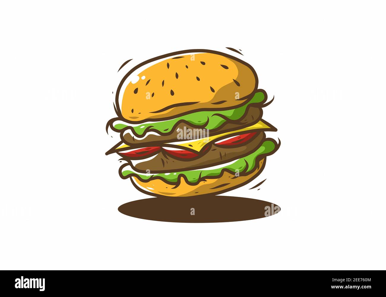Burgers Fast Food Illustration Drawing Design Stock Vector Image Art Alamy