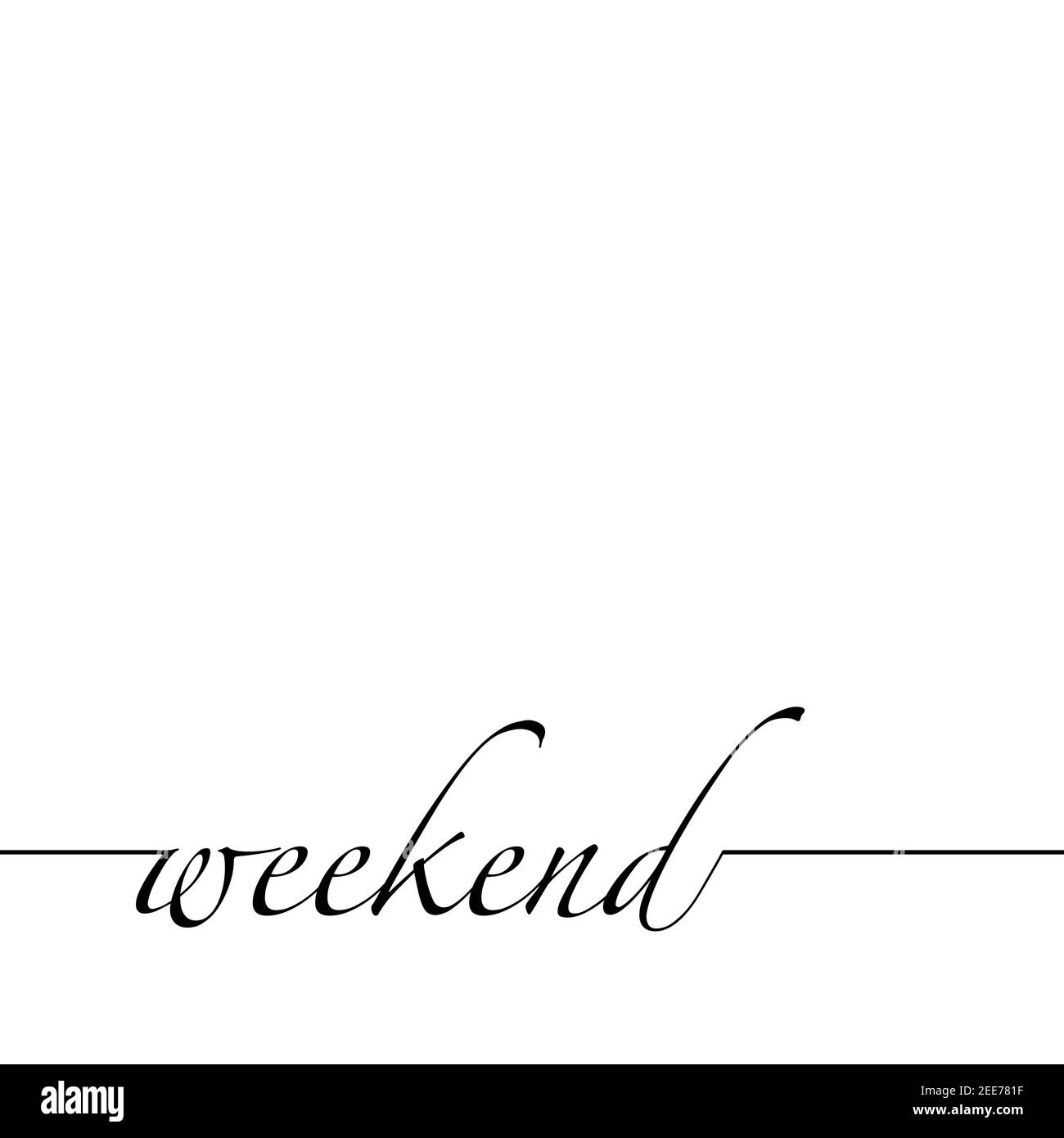 Weekend text background Stock Vector