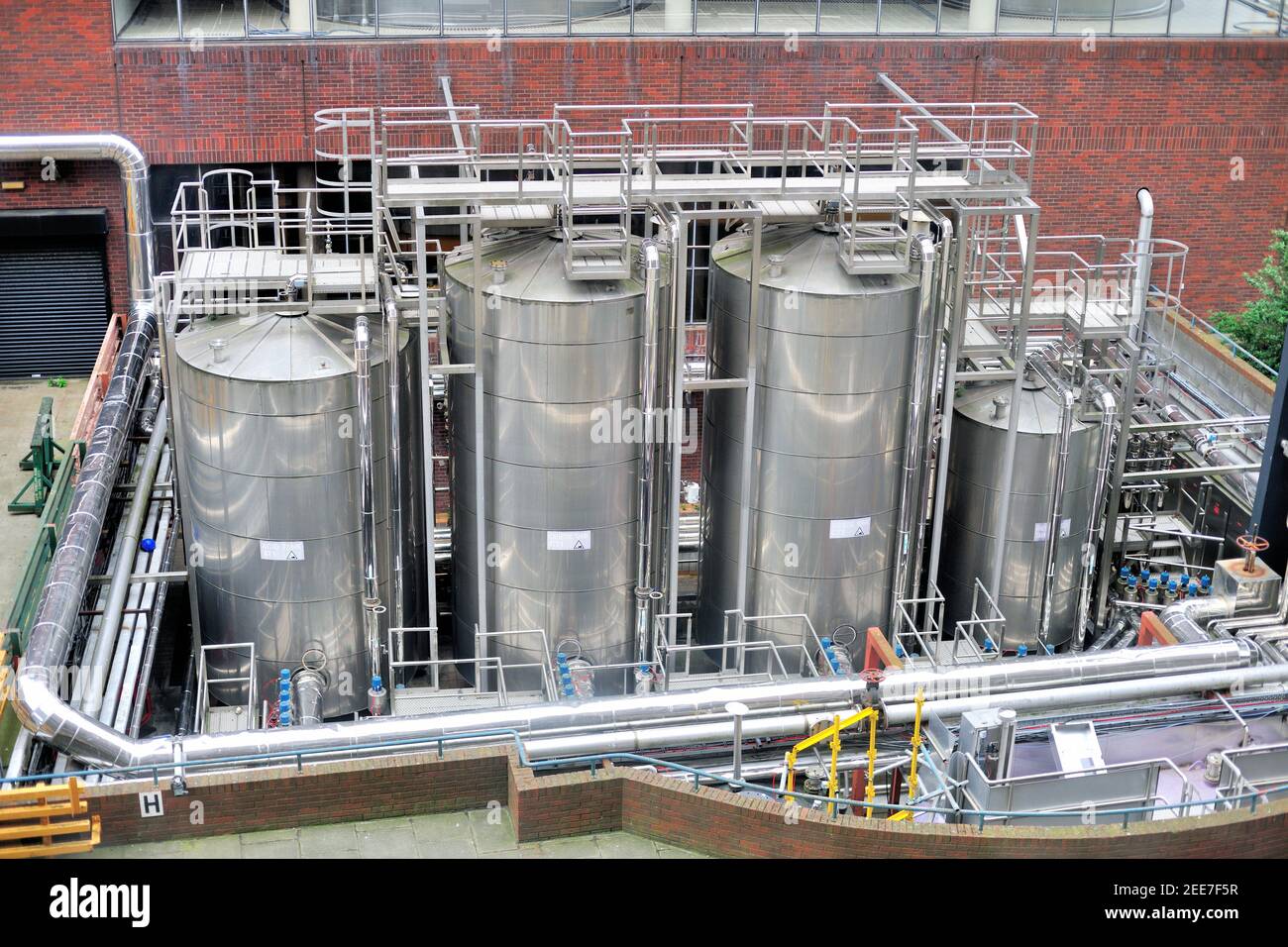 Dublin, Ireland. Storage tanks at the Guinness Storehouse in St. James