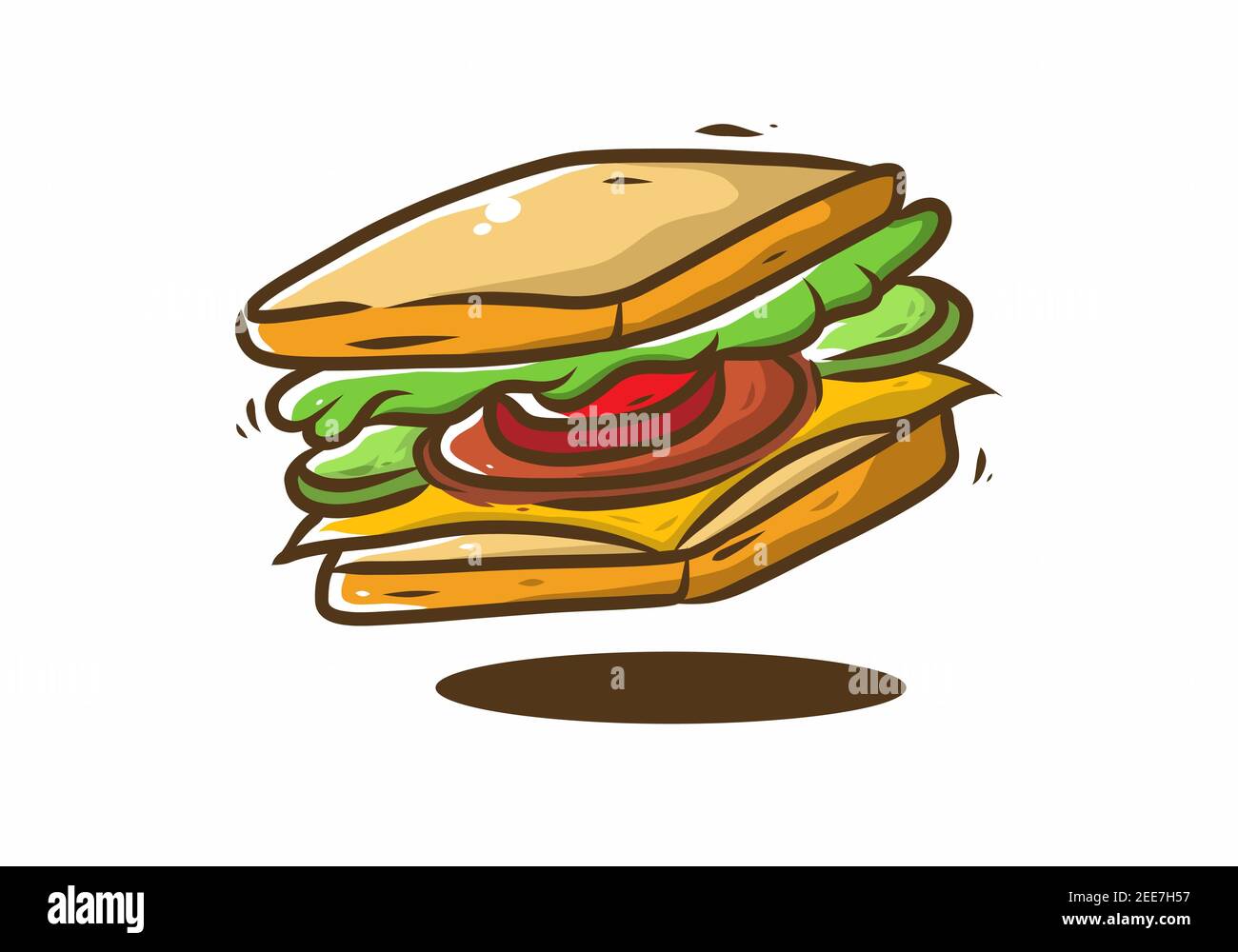 Premium Vector | Sandwich outline drawing hand drawn sketch vector  illustration