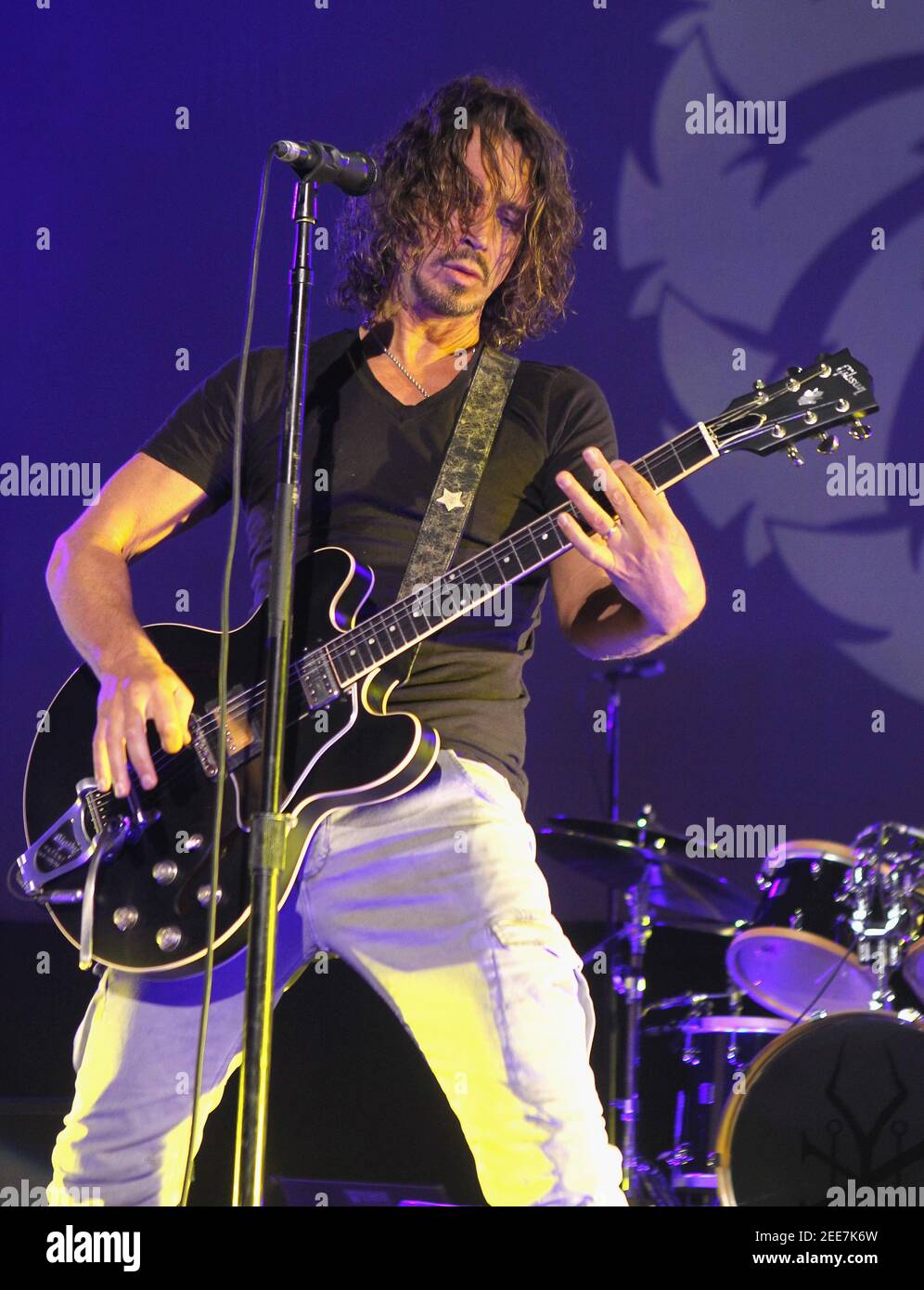 London, UK. 18th September 2013. Chris Cornell of Soundgarden performs on stage at Brixton Academy in London. UK. Stock Photo
