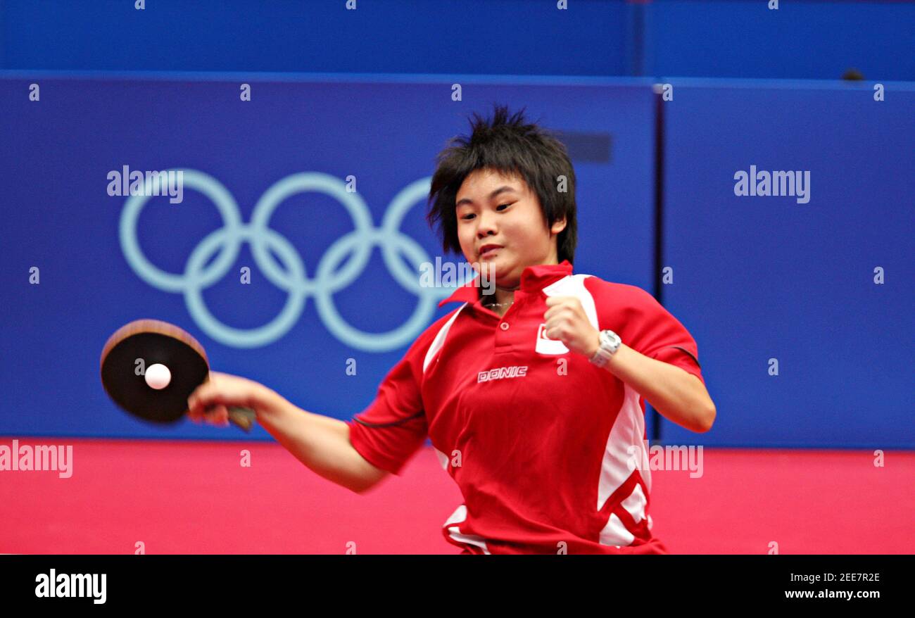 General Sport Singapore 2010 Youth Olympic Games Table Tennis Singapore 24 8 10 Table Tennis Mixed Team First Stage Singapore S Isabelle Li Siyun In Action Photographer Biscuit Chan