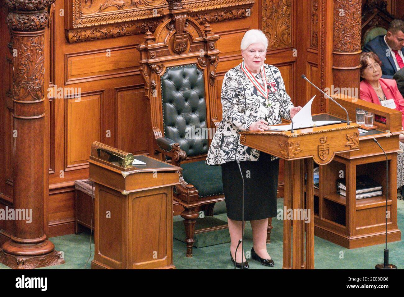 Elizabeth Dowdeswell, Lieutenant Governor of Ontario, delivers the