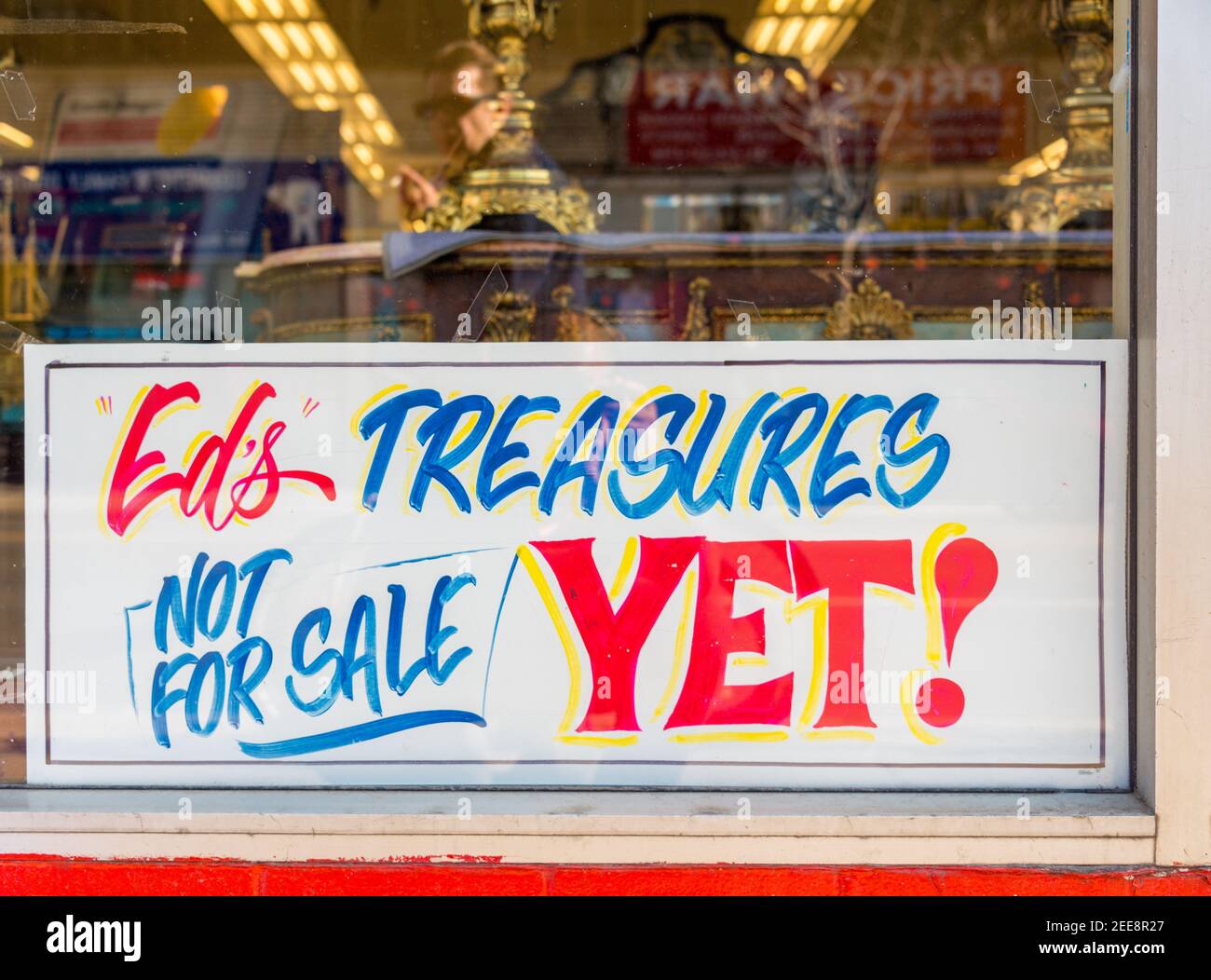 Honest Ed traditional retail store. Hand painted typical signs. The landmark is set to close for good in December 2016 to give its pace to the constru Stock Photo