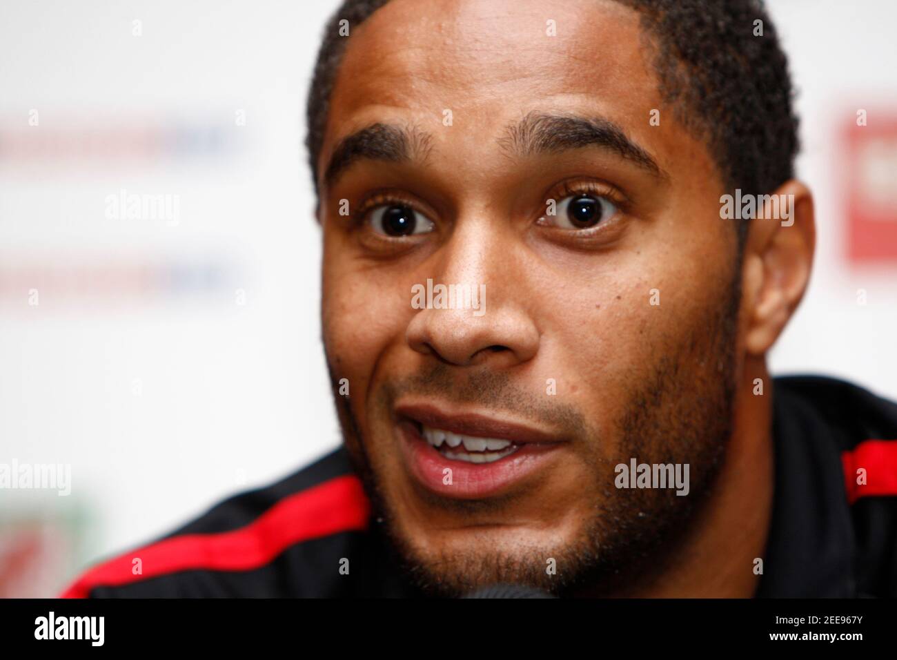 Football - Wales Press Conference - Vale Hotel - Vale of Glamorgan Resort - Hensol - Wales - 7/10/10  Ashley Williams    Mandatory Credit: Action Images / Peter Cziborra Stock Photo