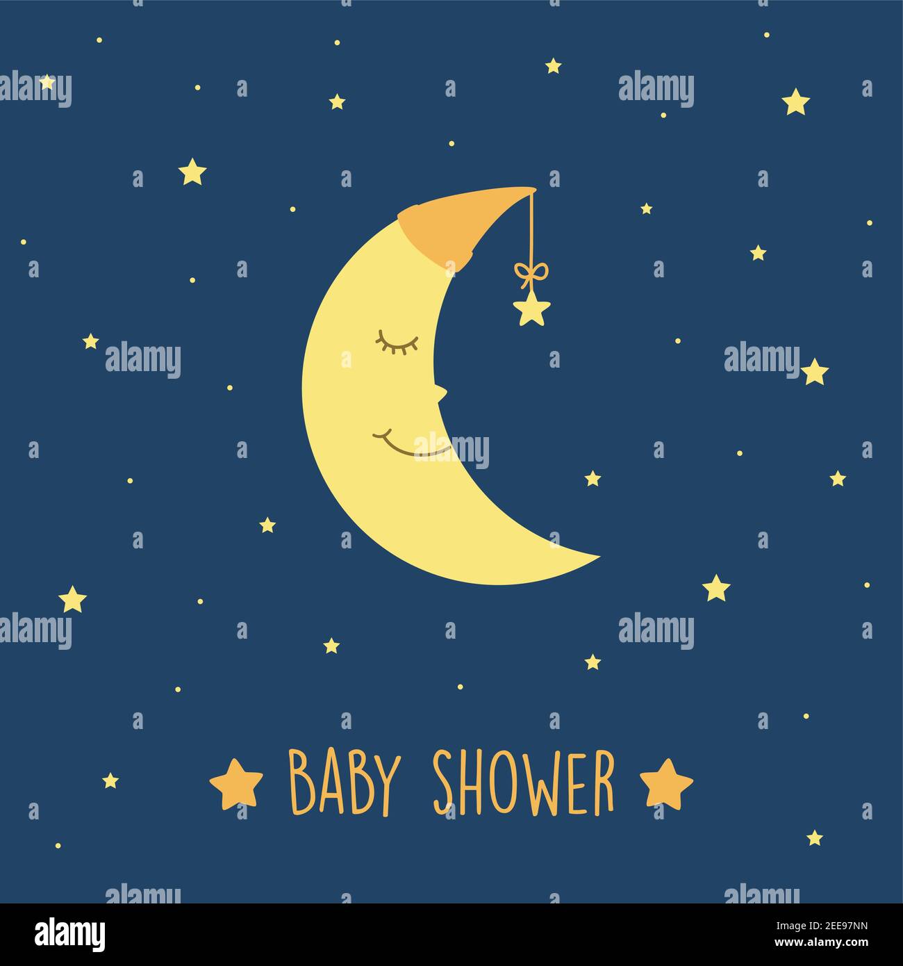 Starry Sky Baby Shower Invitation