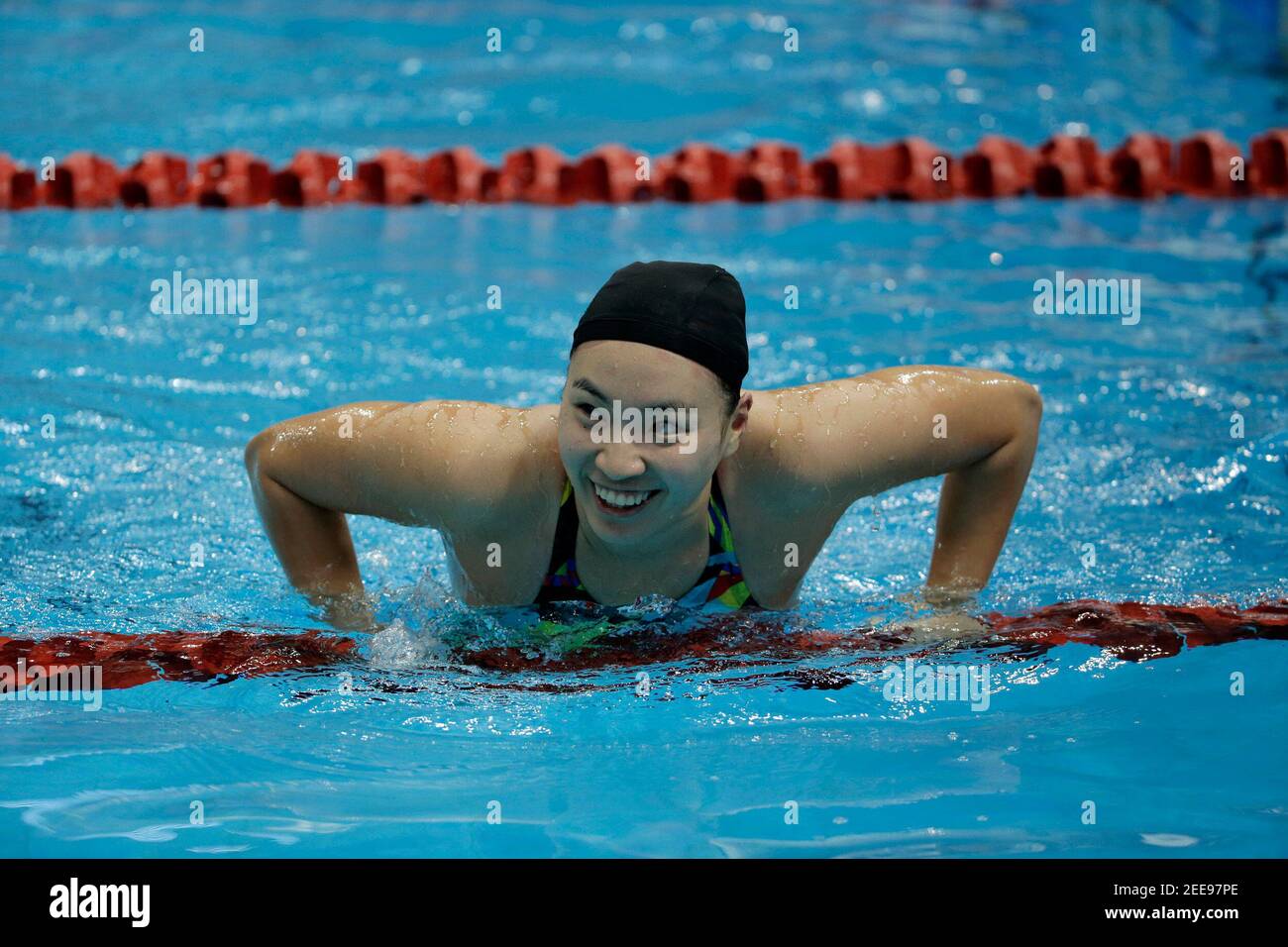 28th SEA Games Singapore 2015 - OCBC Aquatic Centre, Singapore - 10/6/15  Swimming - Women's 50m Butterfly - Heats - Singapore's Ho Ru'en Roanne  after her heat TEAMSINGAPORE Mandatory Credit: Singapore SEA