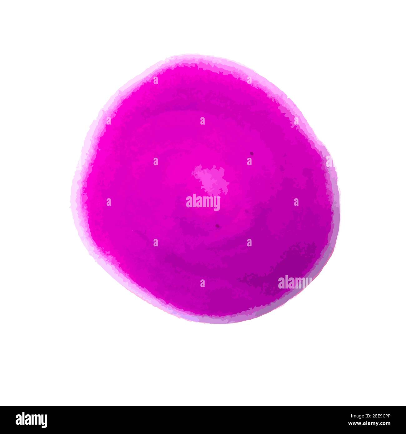 Watercolor pink smear on white background. Vector illustration for web