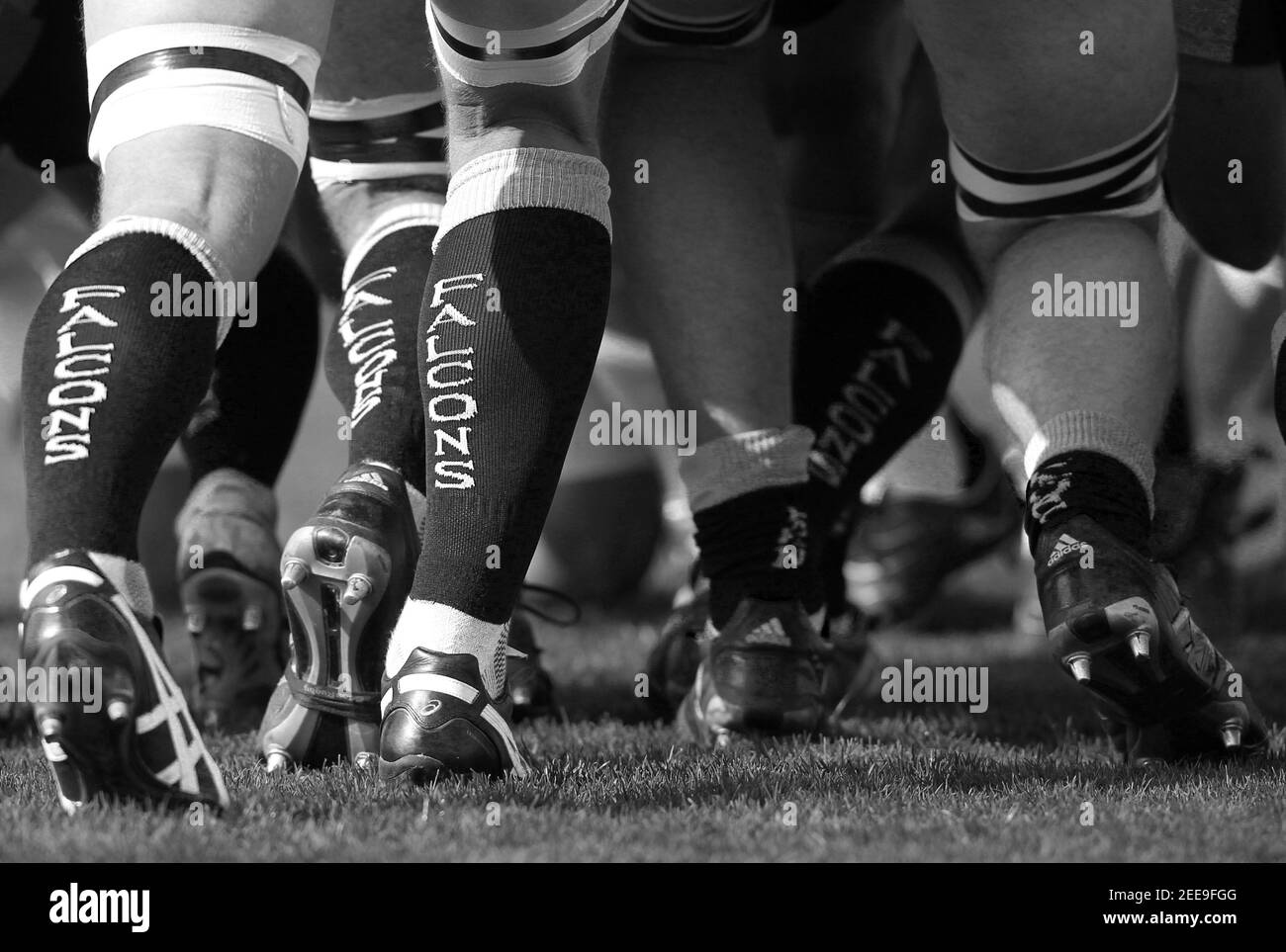 Rugby players legs Black and White Stock Photos & Images Alamy