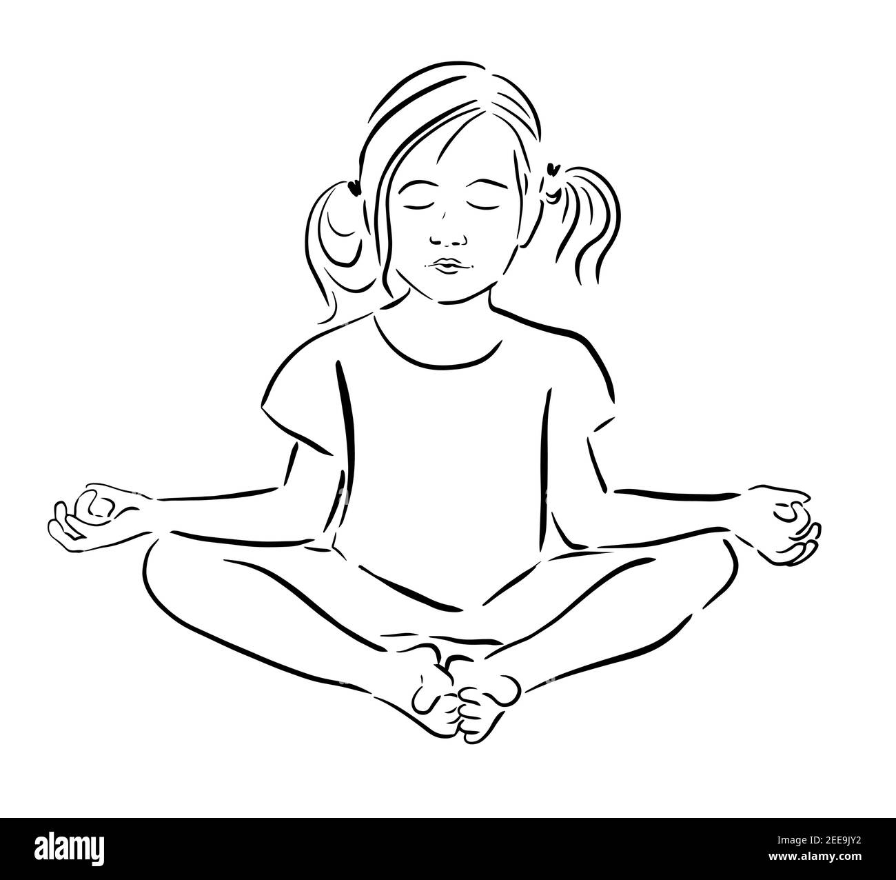 Illustration Art Of A Yoga Zen Icon With Isolated Background