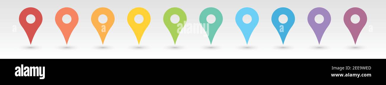 Set of colorful map pointers Stock Vector Image & Art - Alamy