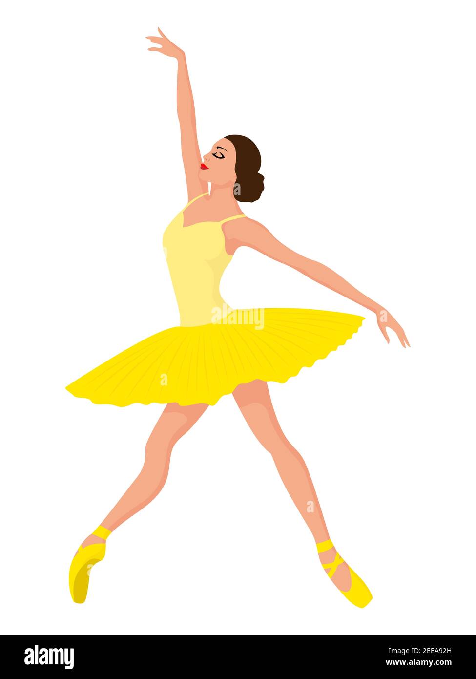 Ballerina in white yellow ballet hi res stock photography and
