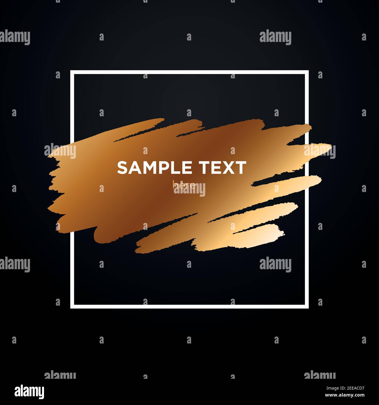 Gold paint brush background Vector illustration Stock Vector