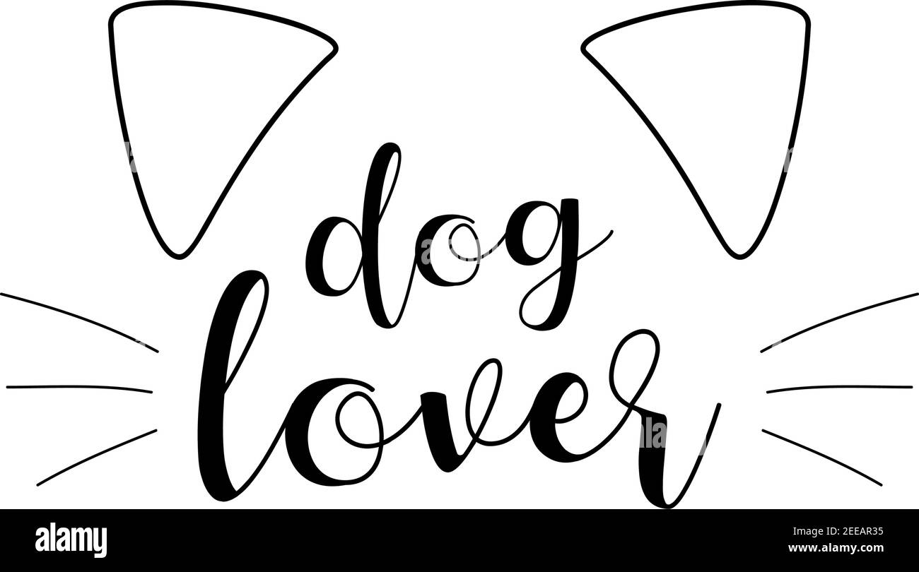 Dog lover cute vector hand drawn illustration Stock Vector Image & Art Alamy