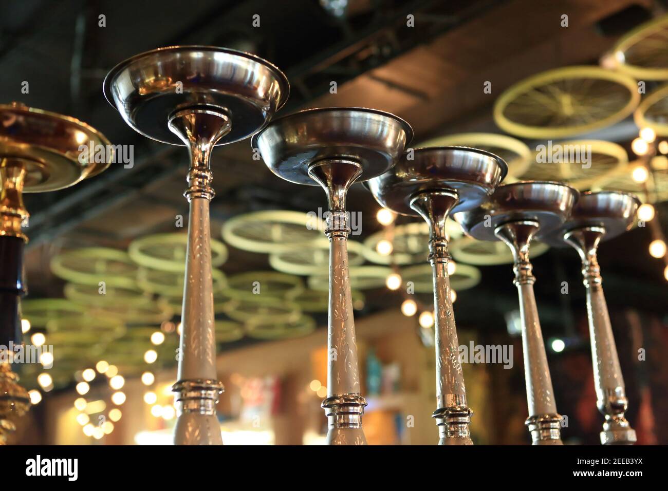 Details of hookah in the arabic cafe Stock Photo Alamy