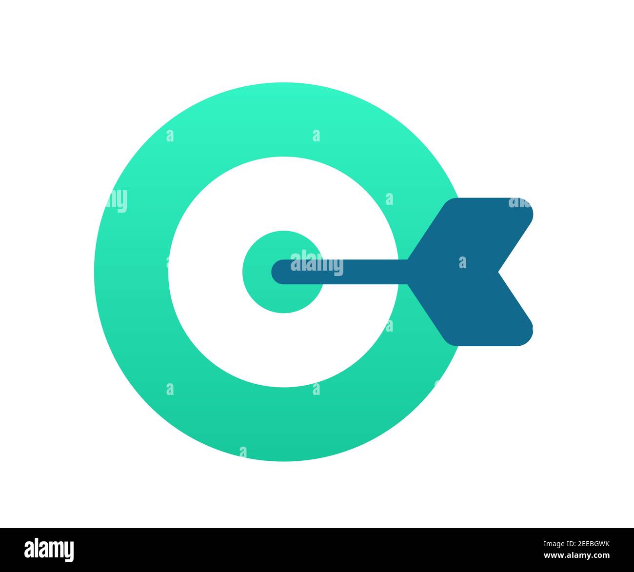 goal objective target single isolated icon with gradient style vector ...