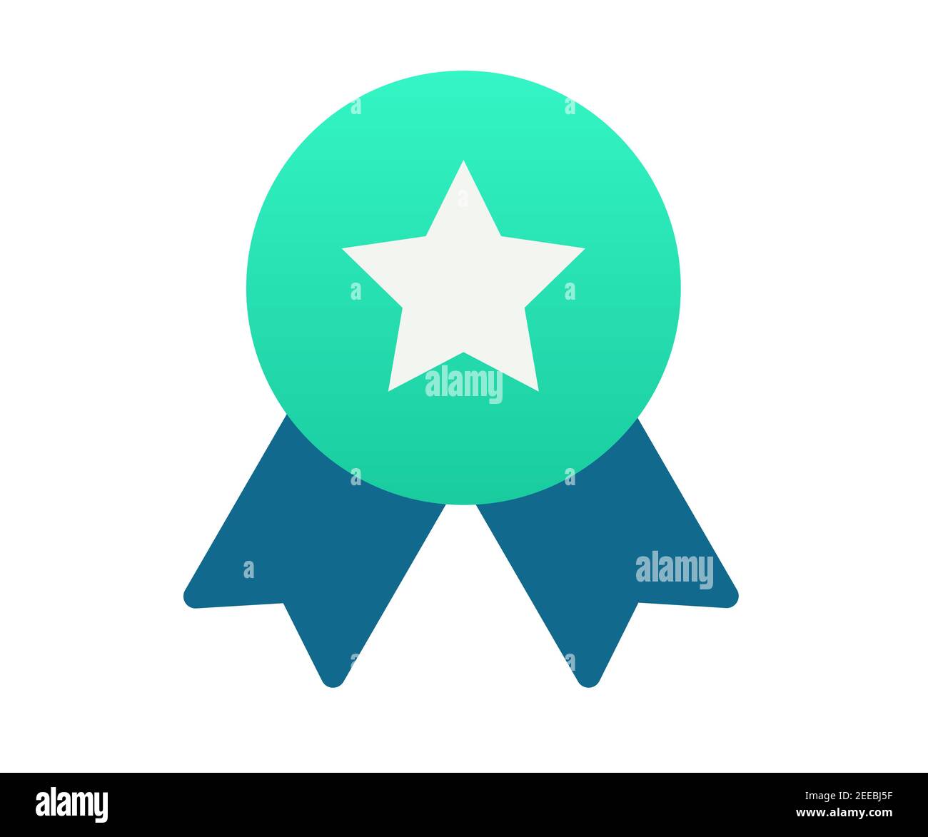 badge award achievement single isolated icon with gradient style vector ...