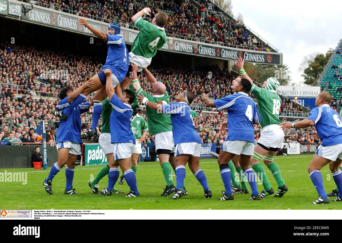 Rugby Union Autumn International Ireland v Samoa 11/11/01 The