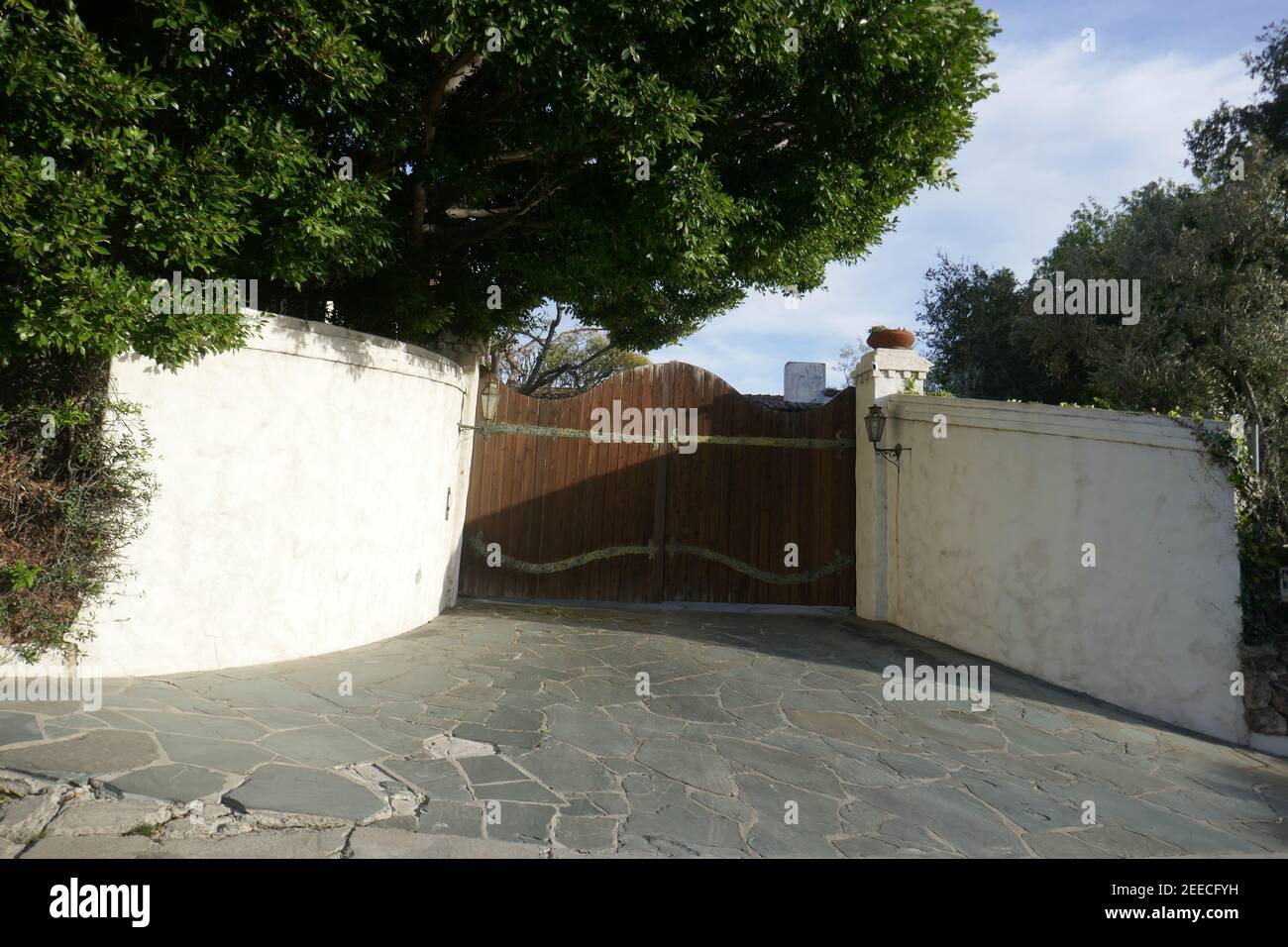 Los Angeles California, USA 14th February 2021 A general view of atmosphere of actor/director Clint Eastwood's home/house on February 14, 2021 in Bel Air, Los Angeles, California, USA. Photo by Barry King/Alamy Stock Photo Stock Photo