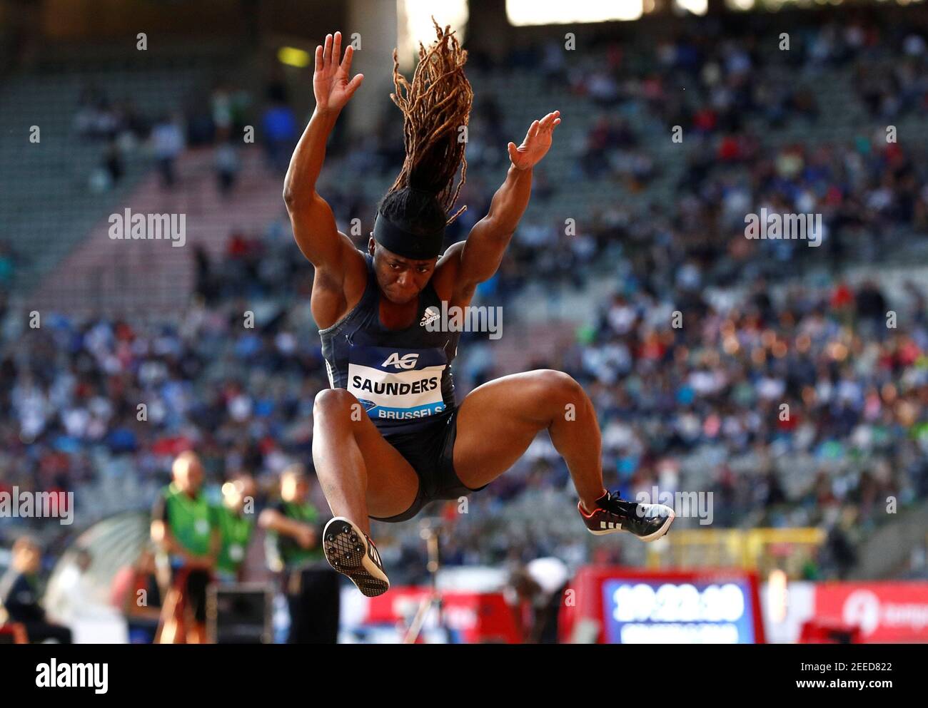 Athletics Iaaf Diamond League Final King Baudouin Stadium Brussels Belgium August 31 18 Sha Keela Saunders Of The U S In Action During The Women S Long Jump Reuters Francois Lenoir Stock Photo Alamy