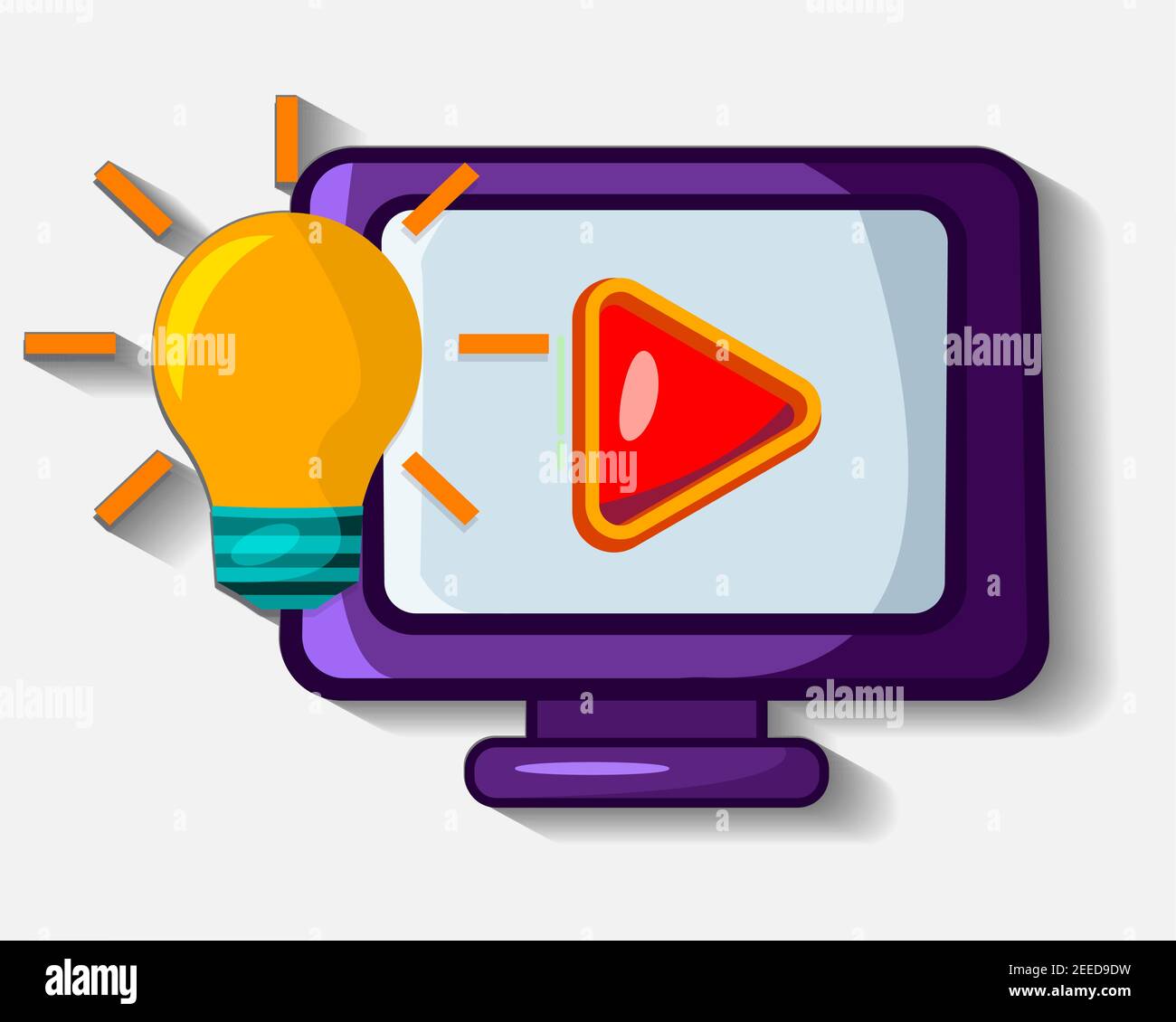 content video idea concept symbol vector illustration Stock Vector