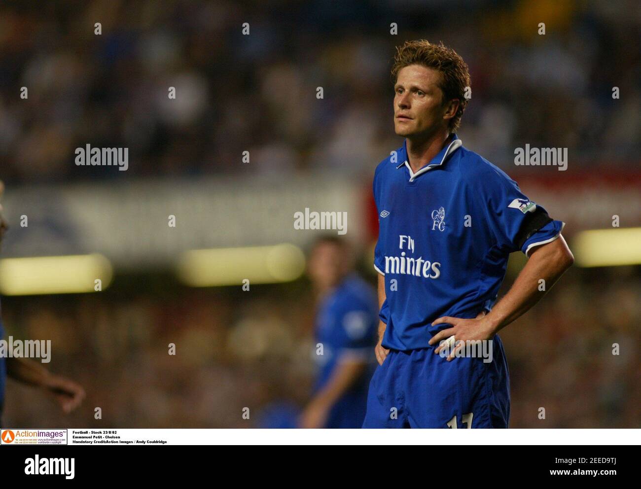 Football Stock 23 8 02 Emmanuel Petit Chelsea Mandatory Credit Action Images Andy Couldridge Stock Photo Alamy