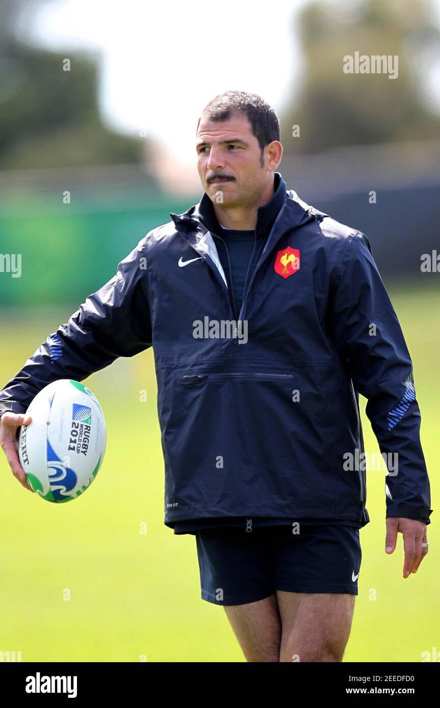 Rugby Union - France Training - Onewa Domain, Auckland, New Zealand -  20/10/11 France head coach Marc Lievremont during training Mandatory  Credit: Action Images / Jason O'Brien Livepic Stock Photo - Alamy