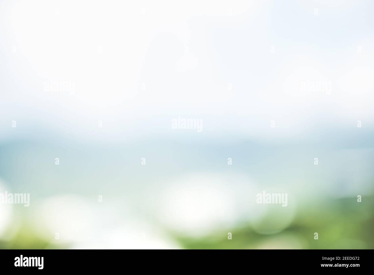 Abstract simple clean natural blur white green bokeh background with light  blue shade in the middle Stock Photo - Alamy
