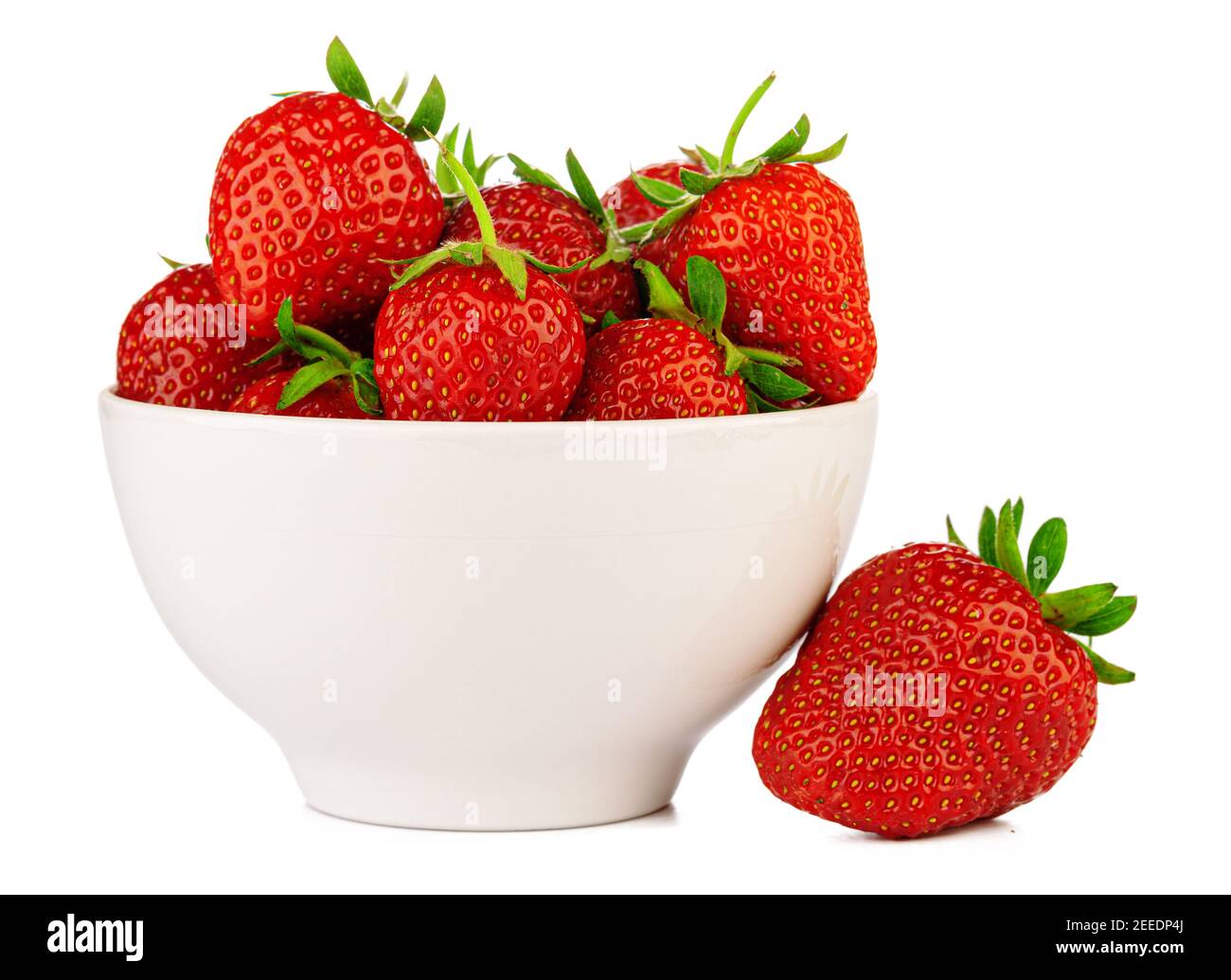bowl with strawberries isolated on white background Stock Photo - Alamy