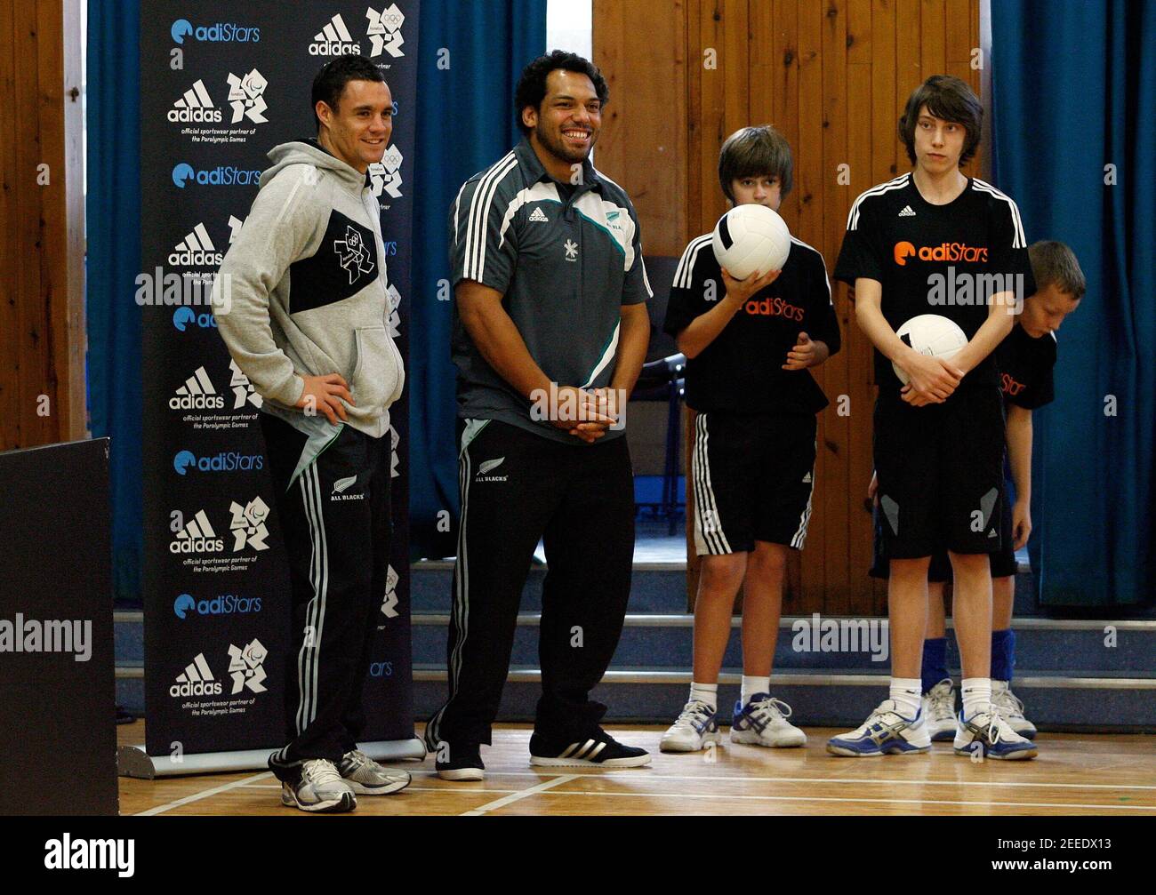 Rugby Union - New Zealand Adidas "adiStar" school visit, Edinburgh,  Scotland - 12/11/10 New Zealand's Dan