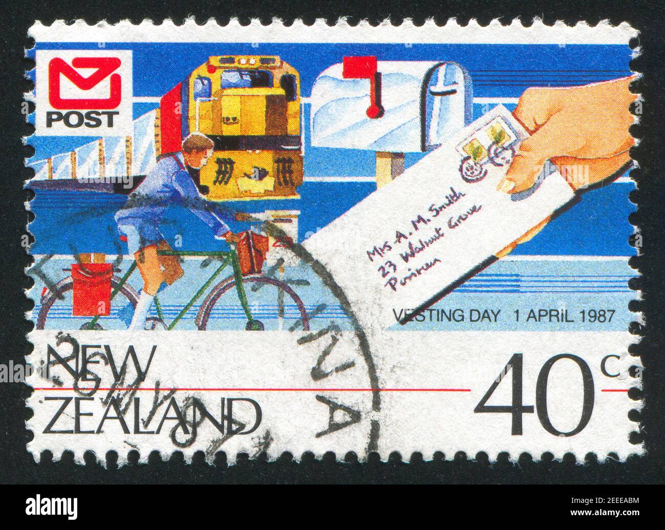 Vesting Day NEW ZEALAND - CIRCA 1987: stamp printed by New Zealand, shows Vesting ...