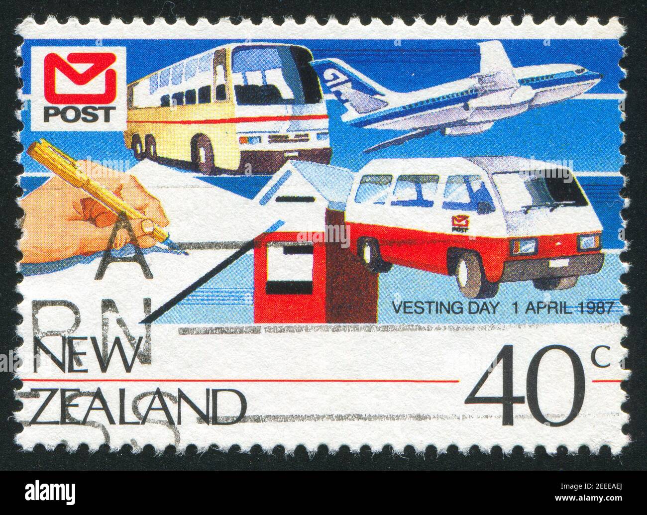 Vesting Day NEW ZEALAND - CIRCA 1987: stamp printed by New Zealand, shows Vesting ...