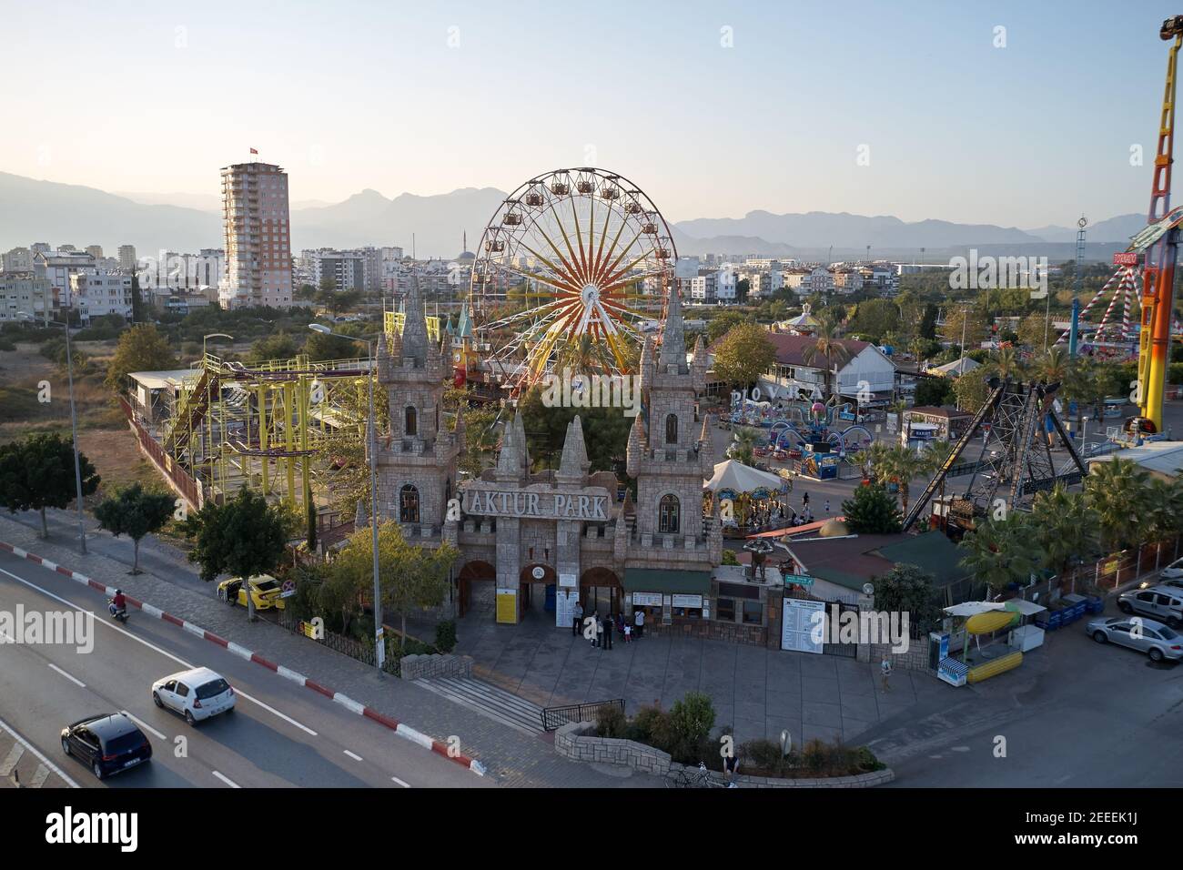 Panoramic View Of Aktur Luna Park At Antalya Stock Photo Alamy