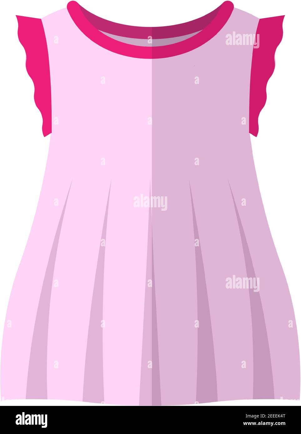 Girl dress flat vector isolated on white background Stock Vector Image ...