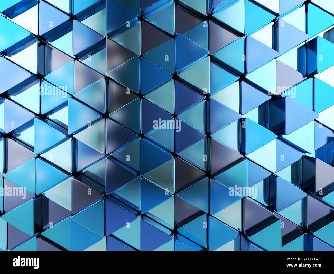 Abstract background formed from blue triangles. 3D illustration Stock ...