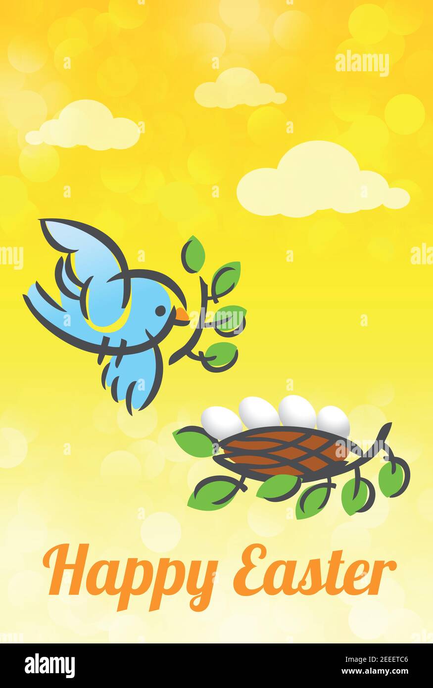 Happy Easter vector card. Holy week greetings. Flying animated mother bird and eggs in nest. Spring holiday. Motherhood, family and charity symbol. Mo Stock Vector Image & Art - Alamy Happy Easter vector card. Holy week greetings. Flying animated mother bird and eggs in nest. Spring holiday. Motherhood, family and charity symbol. Mo Stock Vector Image & Art - Alamy
