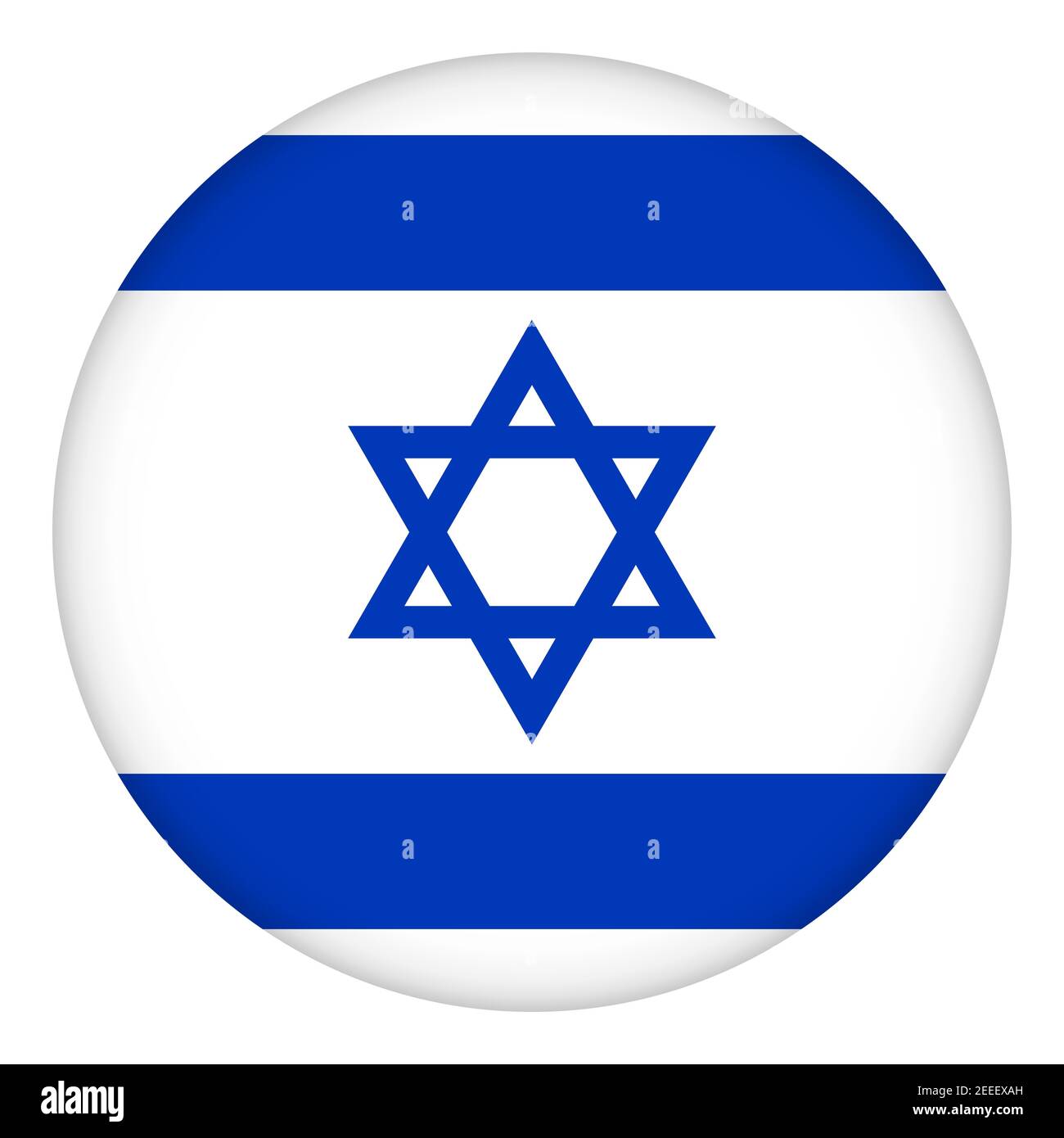 Flag of Israel round icon, badge or button. Israeli national