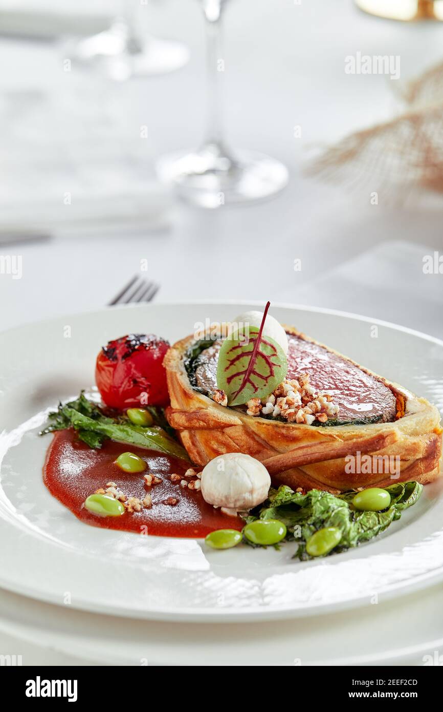 Easter meat roll, meatloaf for Easter dinner. Beautifully decorated