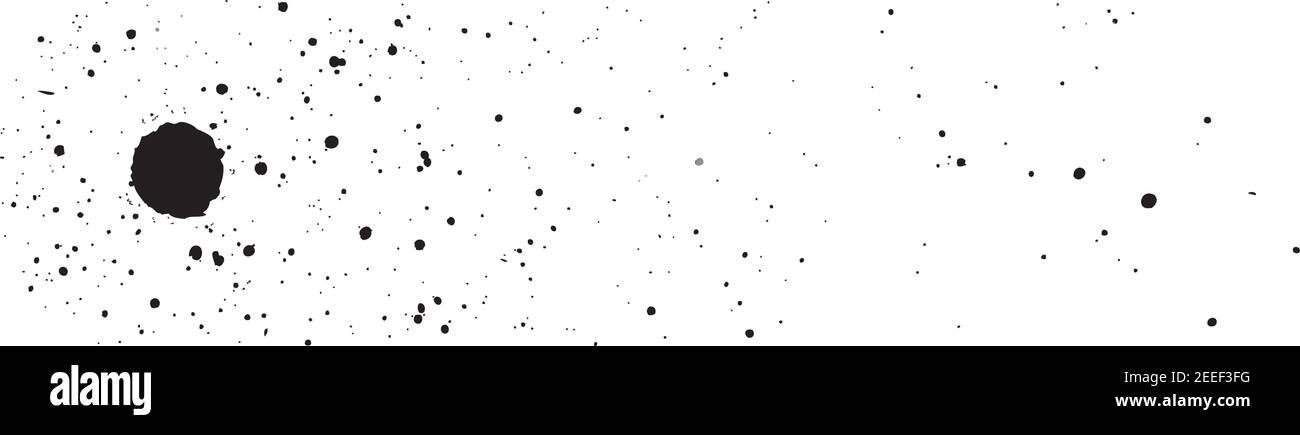 Vector illustration of a black ink splatter on a white background Stock ...