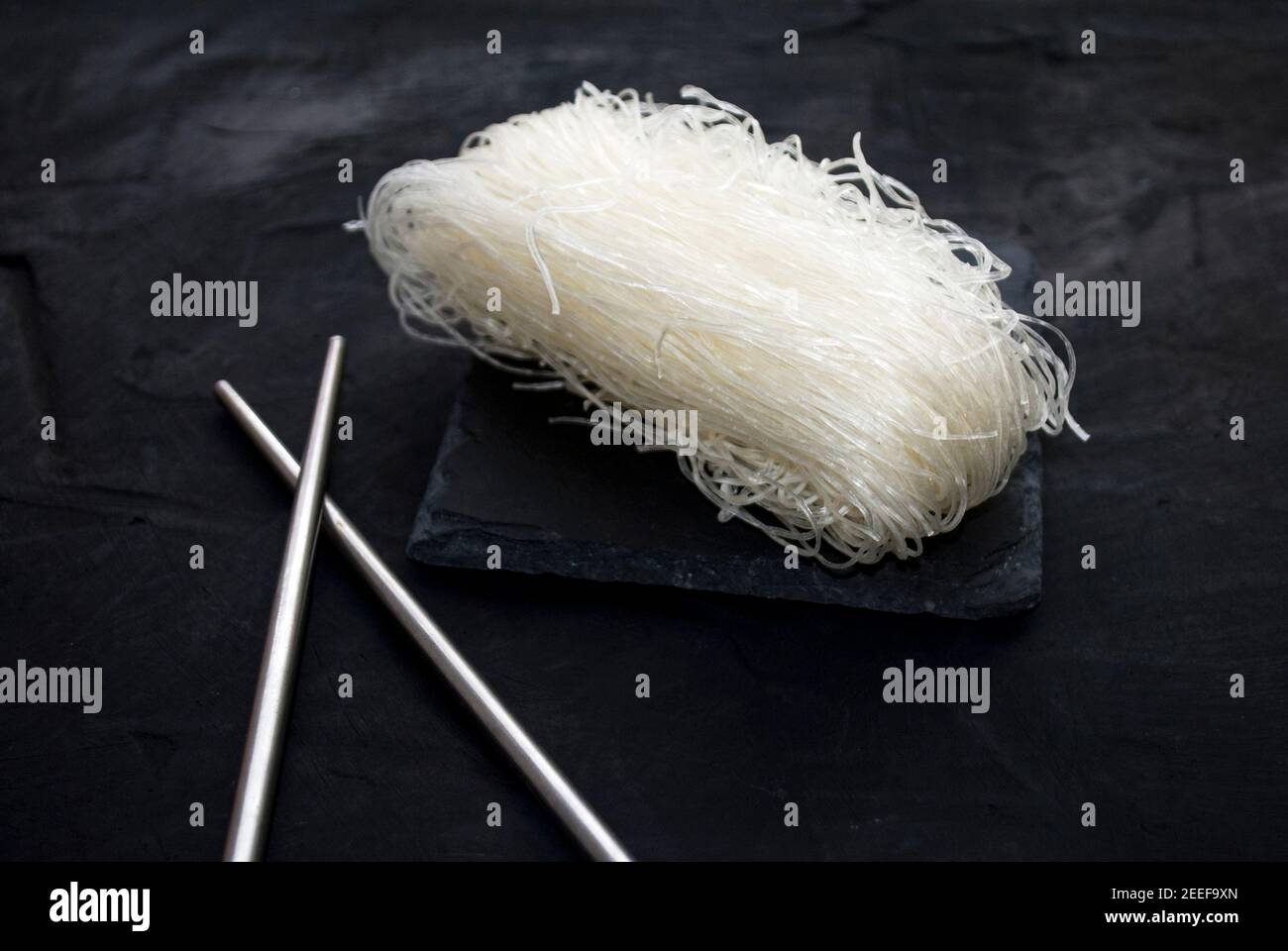 Japanese healthy food ingredient Shirataki noodles.Bean noodles