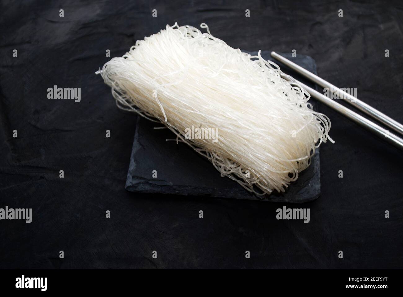 Japanese healthy food ingredient Shirataki noodles.Bean noodles