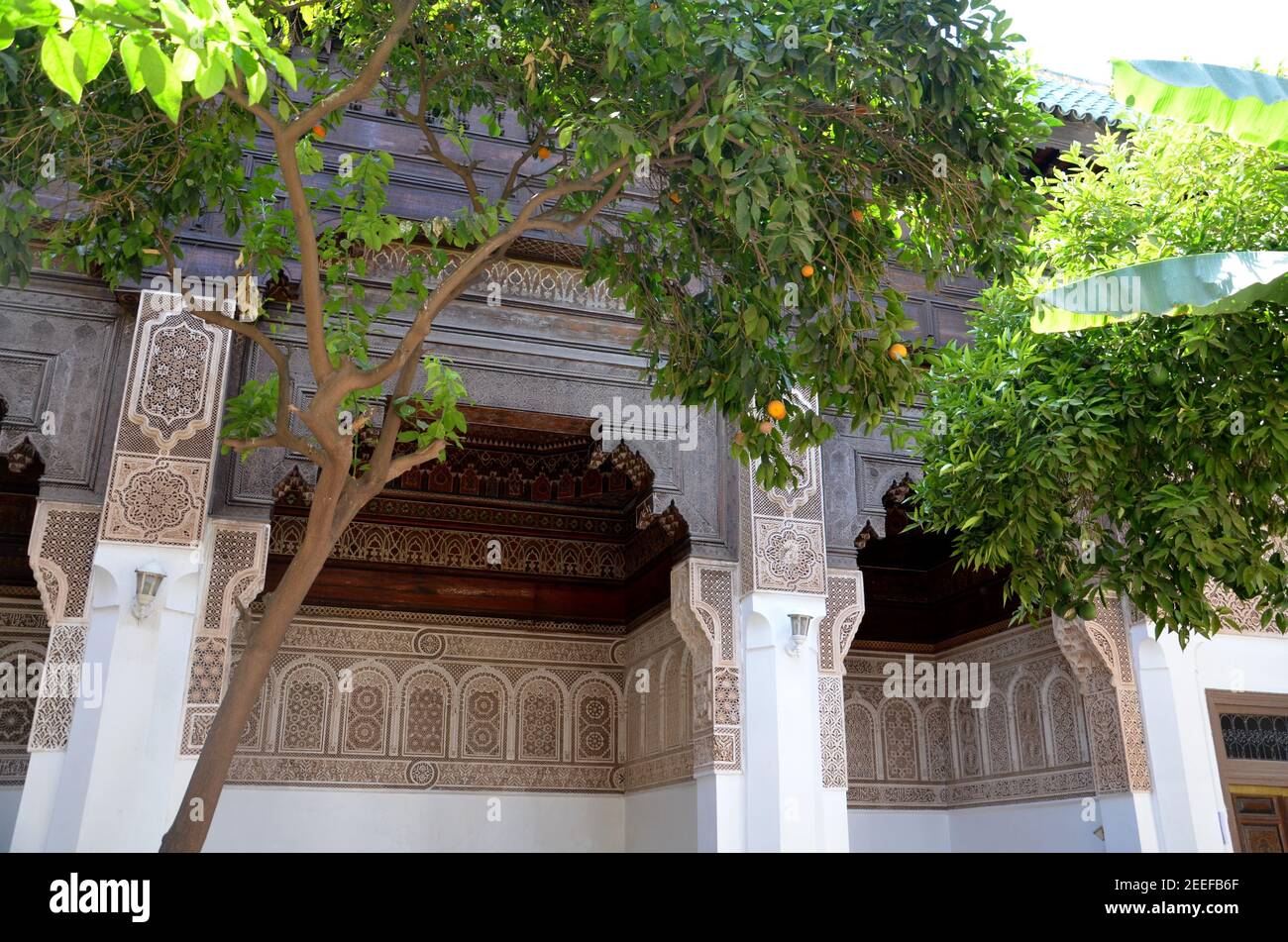 view in bahia palace, marrakech morocco Stock Photo