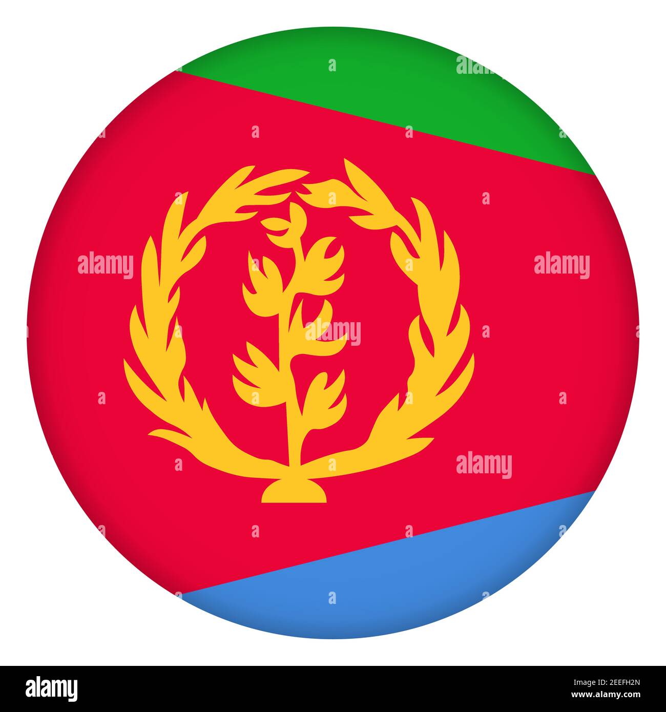 Flag Of Eritrea Round Icon Badge Or Button Eritrean National Symbol Template Design Vector 
