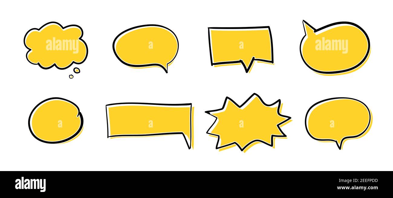 Quote box frames big set. Quote box icons. Texting quote boxes Stock