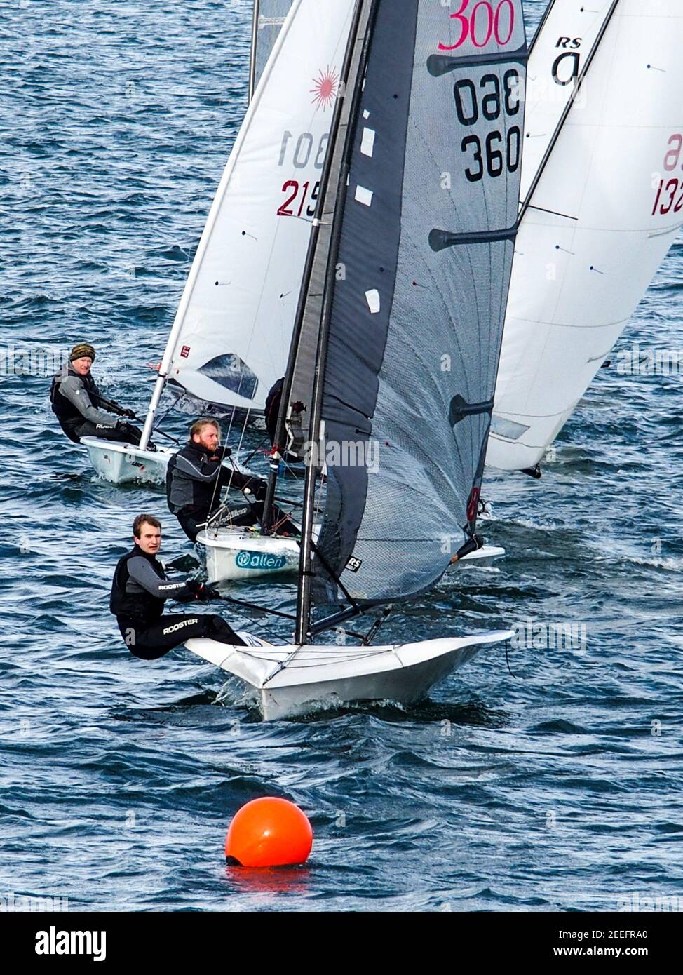 Start of Sailing Dinghy Race at North Berwick Stock Photo Alamy