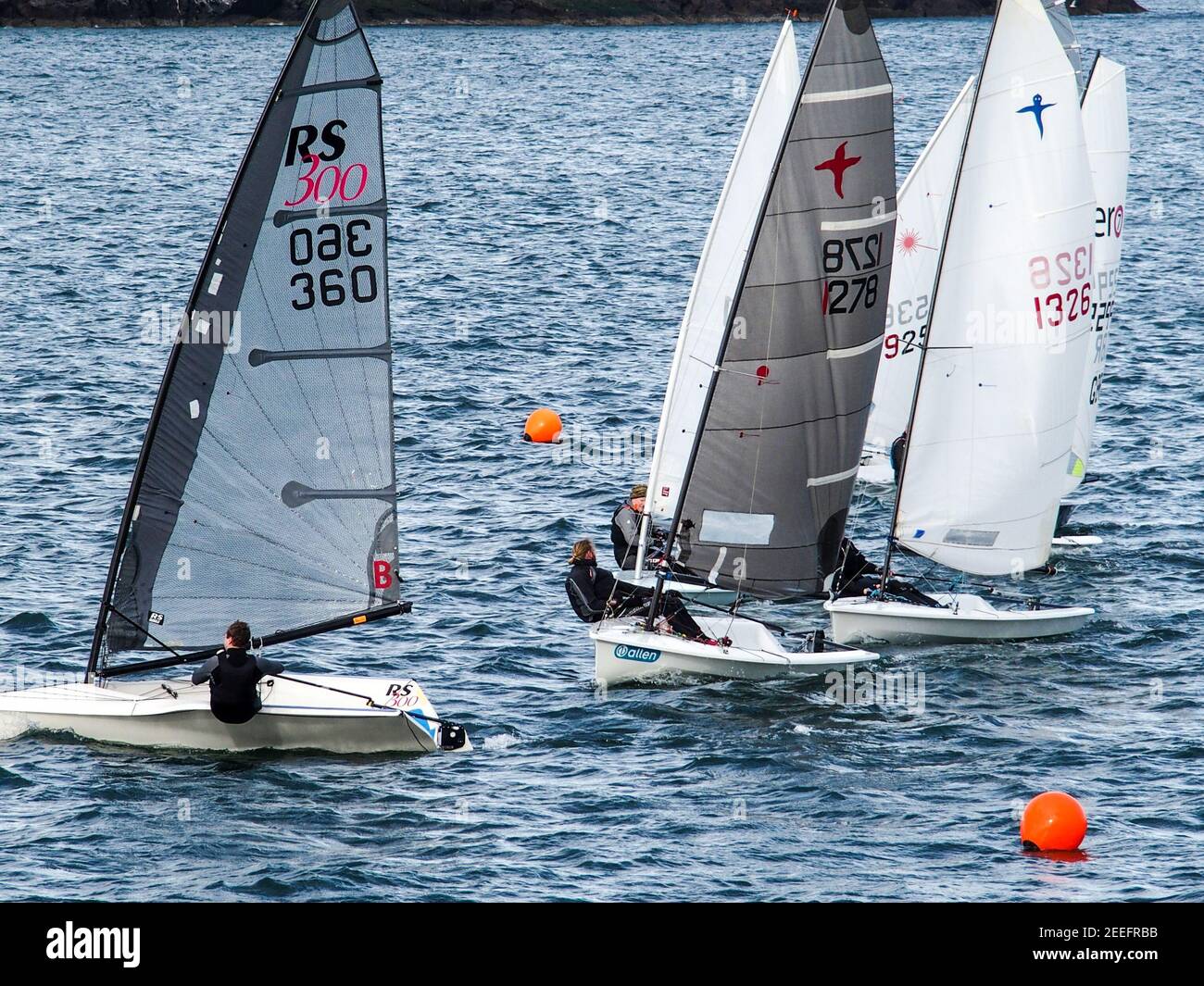 Start of Sailing Dinghy Race at North Berwick Stock Photo - Alamy