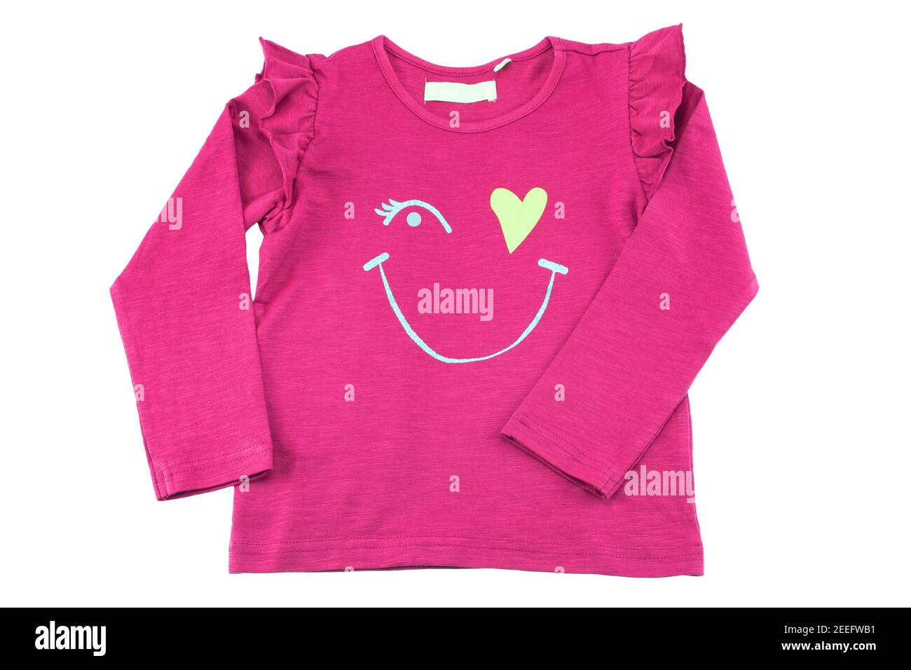 Kids shirt isolated. A beautiful red tshirt with cute pattern for the