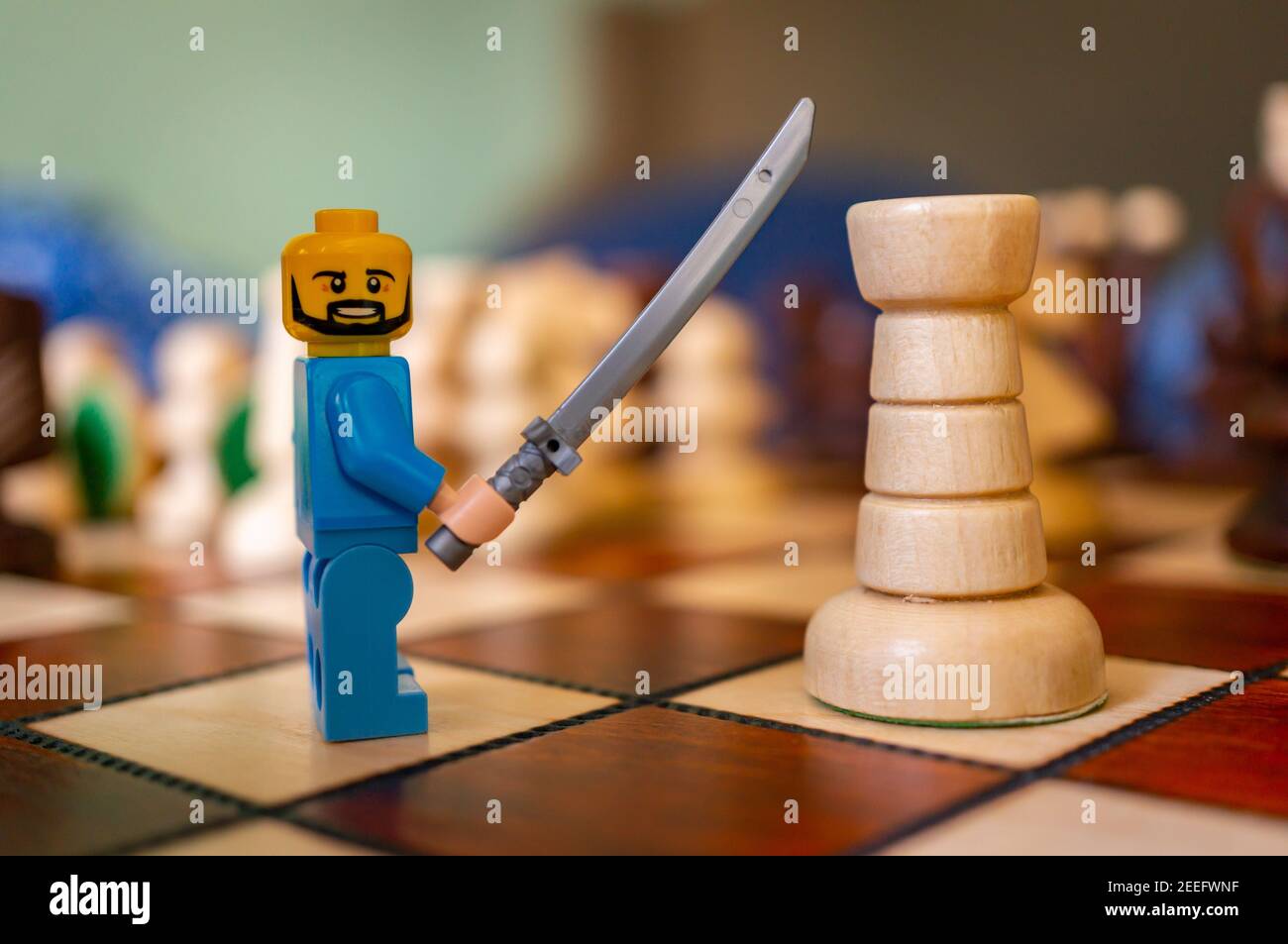 Sicilian Defense in Chess Game Stock Photo - Image of pawn, board: 58943894