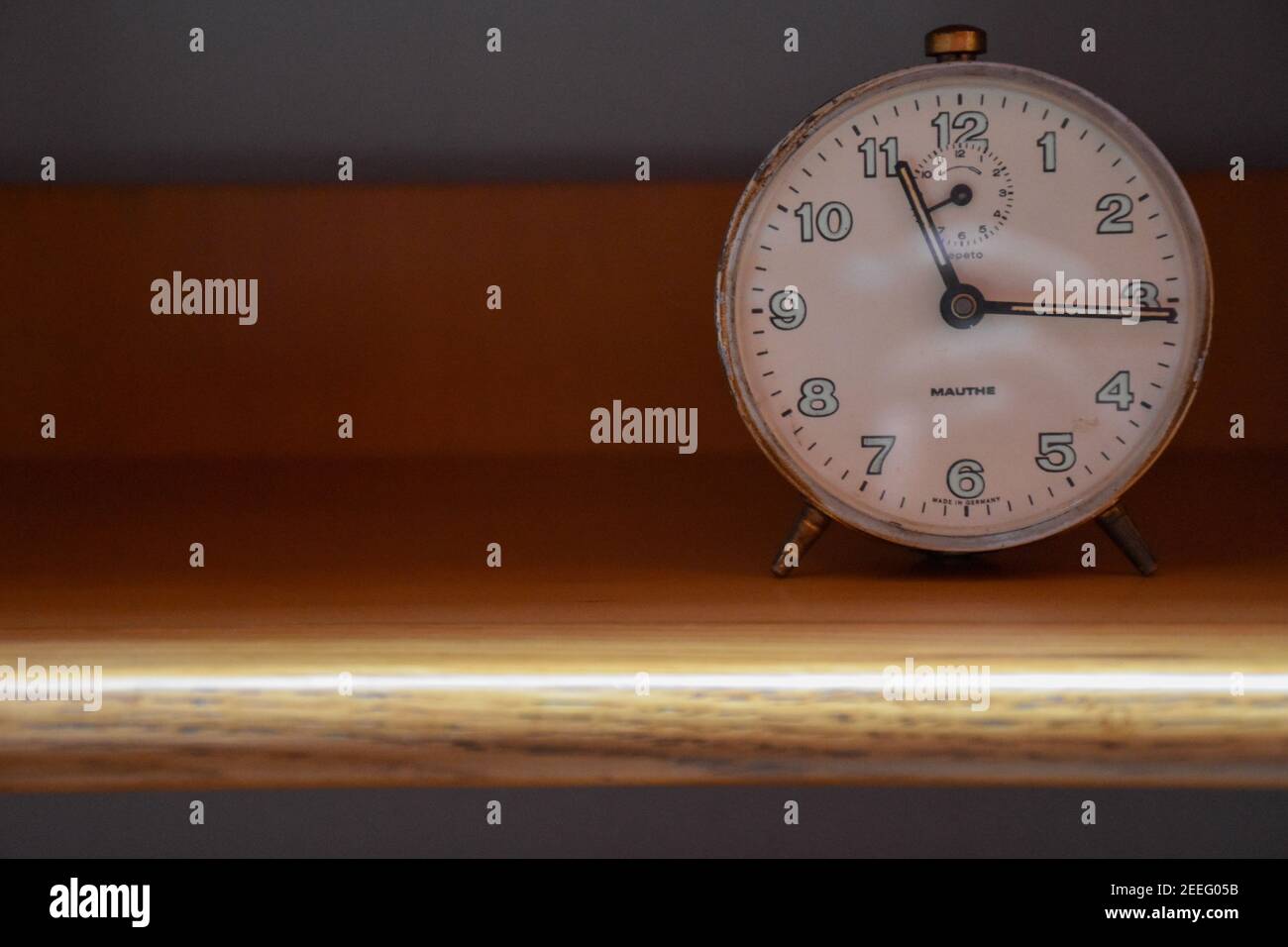 old vintage analog clock alarm Stock Photo Alamy